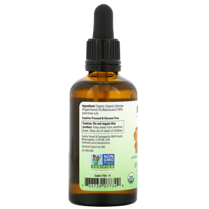 733739077349 - NOW Foods, Solutions, Certified Organic & 100% Pure Argan Oil, 2 fl oz (59 ml) - gallery image 8