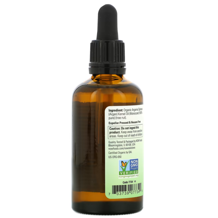 733739077349 - NOW Foods, Solutions, Certified Organic & 100% Pure Argan Oil, 2 fl oz (59 ml) - gallery image 9