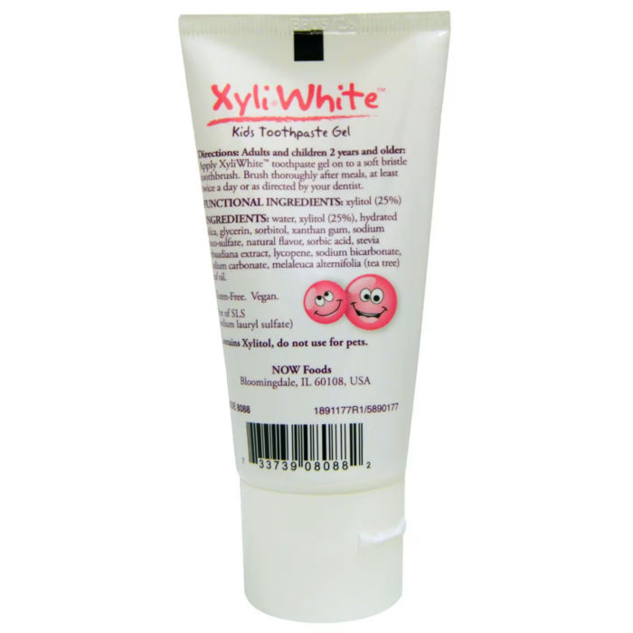 733739080882 - NOW Foods, Xyli-White™, Kid's Toothpaste Gel, Bubblegum Splash, 3 oz (85 g) - gallery image 2