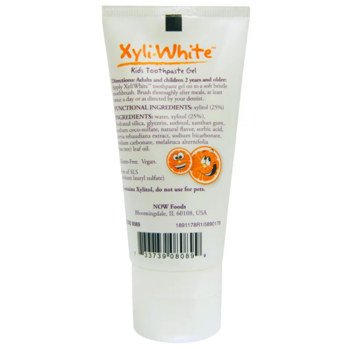 733739080899 - NOW Foods, Xyli-White™, Kids Toothpaste Gel, Orange Splash, 3 oz (85 g) - gallery image 2