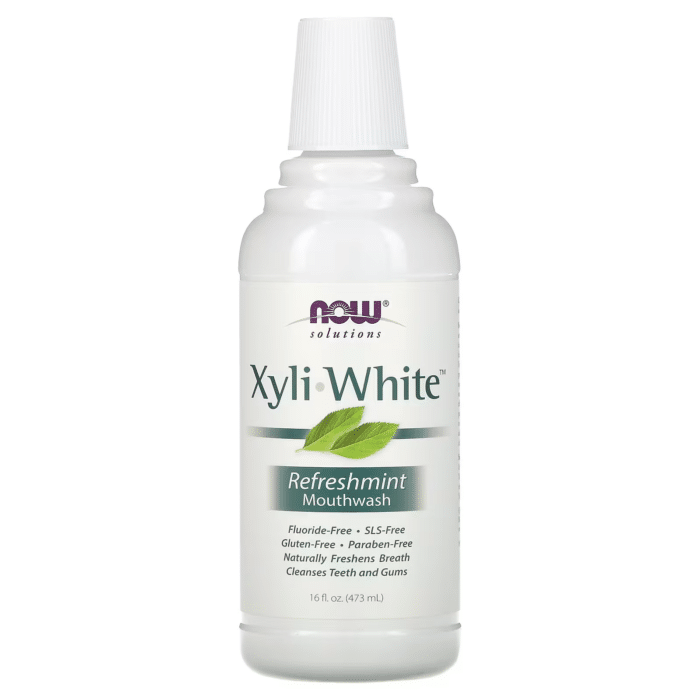 733739080950 - NOW Foods, Solutions, XyliWhite Mouthwash, Fluoride-Free, Refreshmint, 16 fl oz (473 ml) - gallery image 3