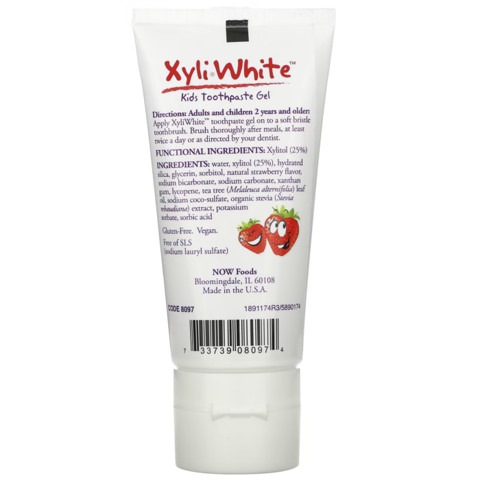 733739080974 - NOW XyliWhite Kids Toothpaste Gel - Strawberry Splash, 85 g. - gallery image 4