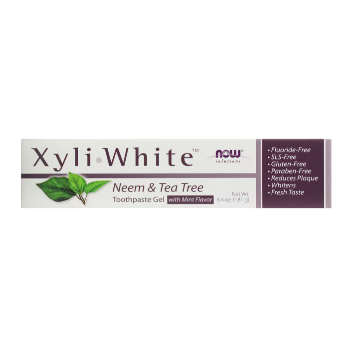 733739081018 - NOW XyliWhite Toothpaste Gel - Neem & Tea Tree (Fluoride Free), 181 g. - gallery image 7