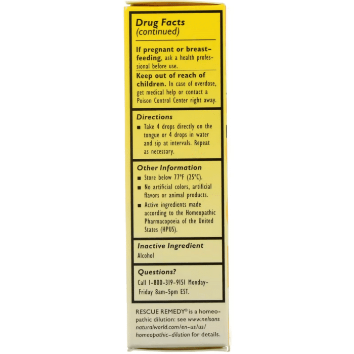 741273003908 - Bach Original Flower Essences Rescue Remedy Drops (USA), 10 ml. - gallery image 5