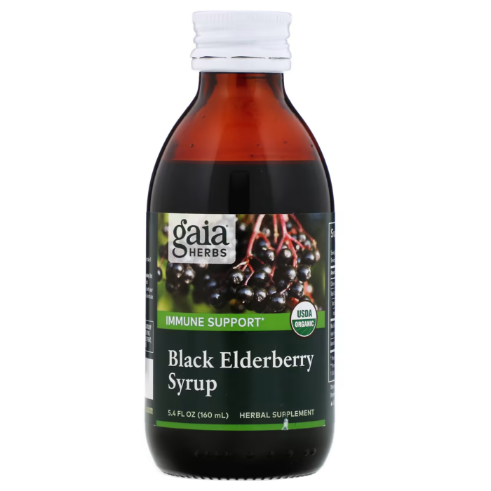751063800037 - Gaia Herbs Black Elderberry Syrup Super Concentrated, 160 ml. - gallery image 3