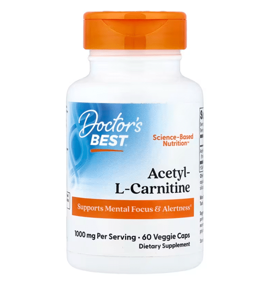 753950001053 - Doctors Best Acetyl-l-carnitine 60 Veggie Caps 500 Mg Per Capsule - Threeleaf Wellness Club 753950001053 - Doctor's Best, Acetyl-L-Carnitine, 60 Veggie Caps (500 mg Per capsule)