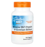 753950001633 - Doctor's Best Betaine HCl Pepsin & Gentian Bitters, 120 caps.