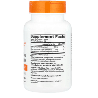 753950001886 - Doctor's Best High Absorption CoQ10 with BioPerine 100 mg, 120 vcaps. - gallery image 2
