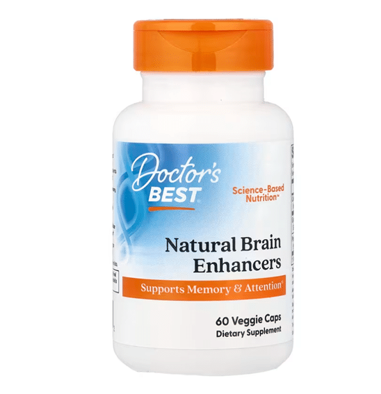 753950002142 - Doctors Best Natural Brain Enhancers 60 Veggie Caps - Threeleaf Wellness Club 753950002142 - Doctor's Best, Natural Brain Enhancers, 60 Veggie Caps