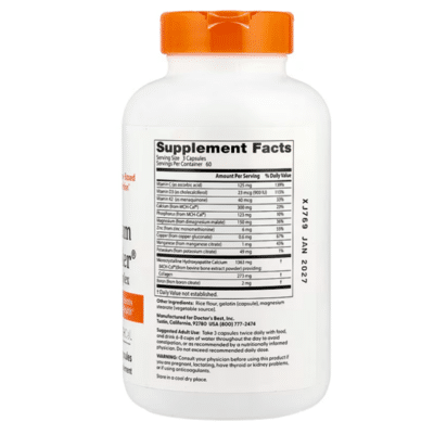 753950002456 - Doctor's Best, Calcium Bone Maker® Complex, 180 Capsules - gallery image 2