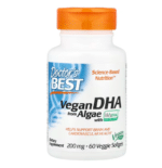 753950002968 - Doctor's Best, Vegan DHA from Algae with Life's DHA™ , 200 mg, 60 Veggie Softgels