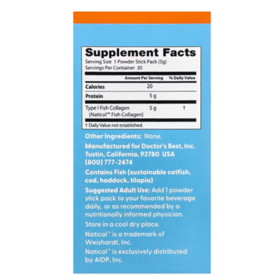 753950004184 - Doctor's Best Fish Collagen with Trumarine Collagen, 30 sticks. - gallery image 2