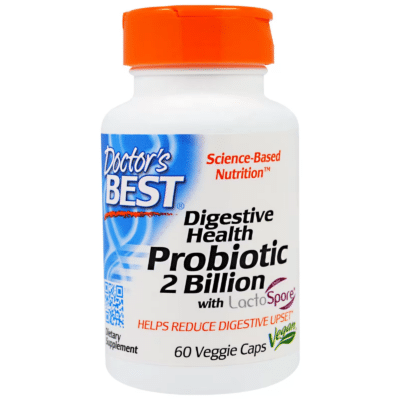753950004641 - Doctor's Best, Digestive Health, Probiotic 2 Billion with LactoSpore, 2 Billion, 60 Veggie Caps