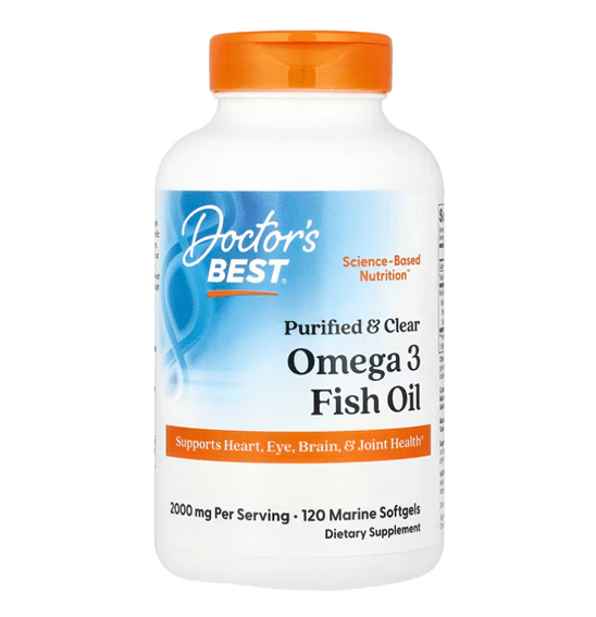 753950004788 - Doctor's Best Purified & Clear Omega 3 Fish Oil, 120 Sgls. - Threeleaf Wellness Club 753950004788 - Doctor's Best Purified & Clear Omega 3 Fish Oil, 120 sgls.