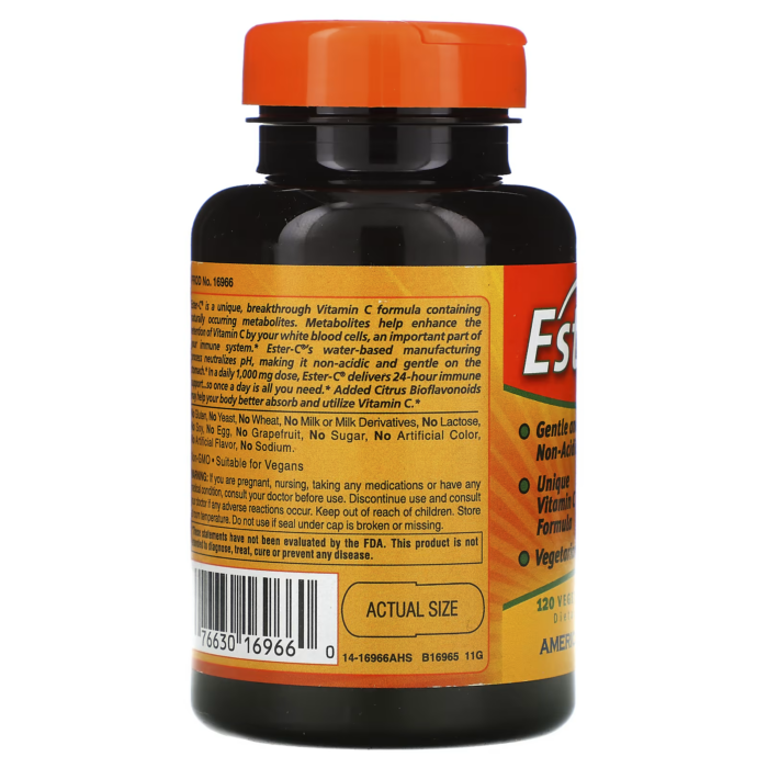 76630169660 - American Health Ester-C 500 mg w/Citrus Bioflavonoids (Veg.), 120 vcaps. - gallery image 5