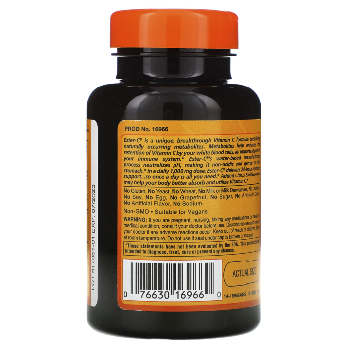 76630169660 - American Health Ester-C 500 mg w/Citrus Bioflavonoids (Veg.), 120 vcaps. - gallery image 6