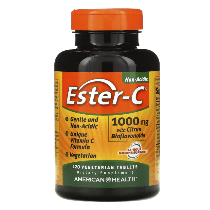 76630169820 - American Health Ester-C 1000 mg w/Citrus Bioflavonoids (Veg.), 120 tabs. - gallery image 3