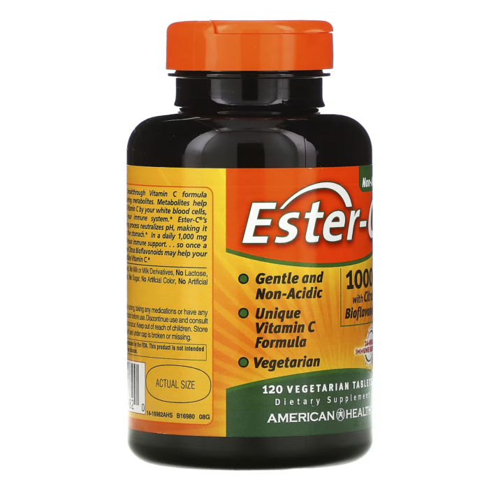 76630169820 - American Health Ester-C 1000 mg w/Citrus Bioflavonoids (Veg.), 120 tabs. - gallery image 4