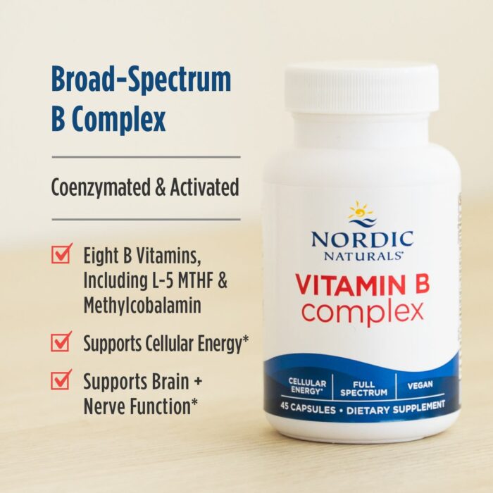 768990015311 - Nordic Naturals Vitamin B Complex, 45 caps - gallery image 5