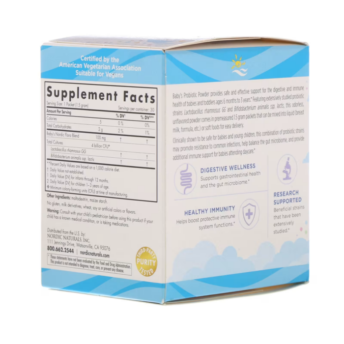 768990016752 - Nordic Naturals Probiotic Powder, 30 packs. - gallery image 3