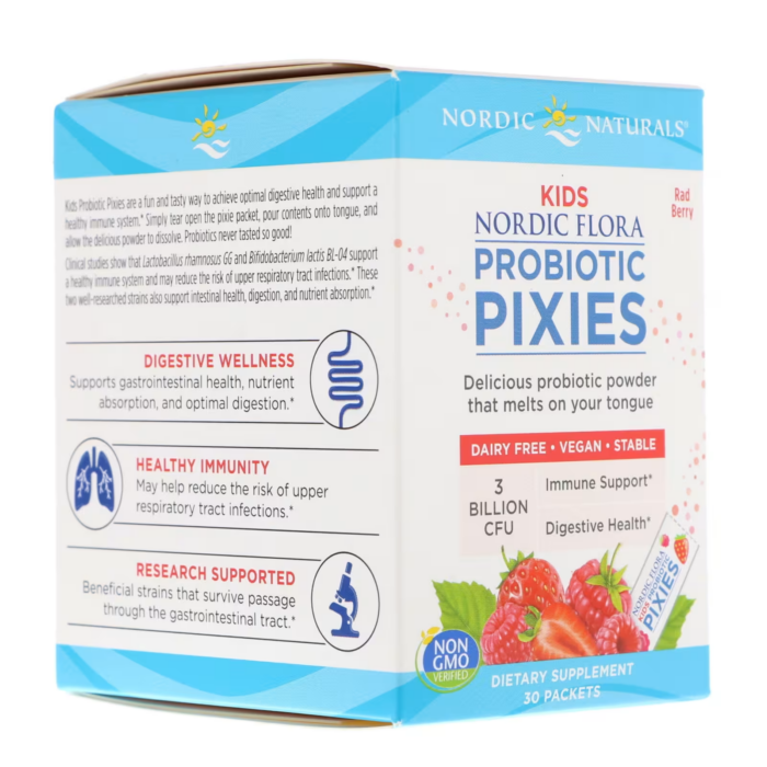 768990016783 - Nordic Natural Kids Probiotic Quick Melt Powder, 30 packs. - gallery image 6