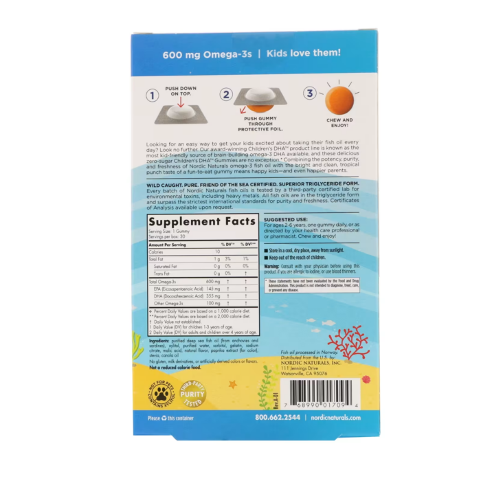 768990017094 - Nordic Naturals Children's DHA gums, 30 gums. - gallery image 6