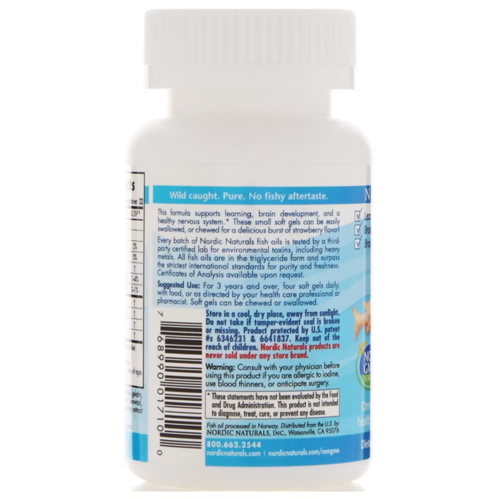 768990017100 - Nordic Naturals Children's DHA 250 mg - Strawberry, 90 sgls. - gallery image 5