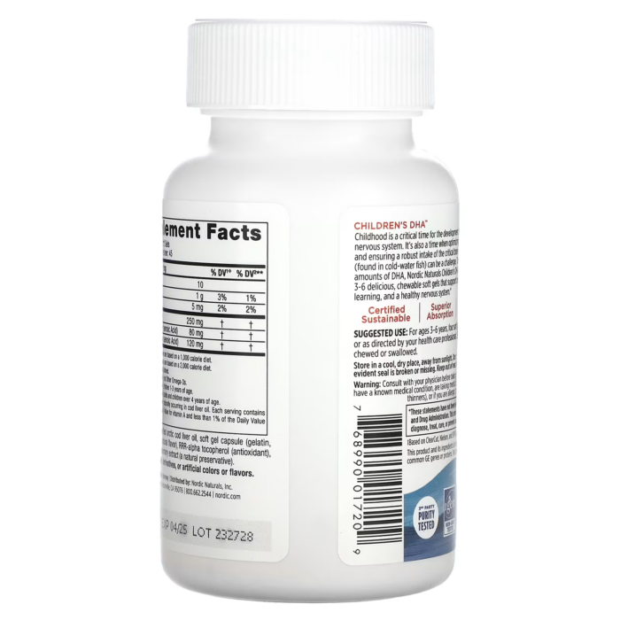 768990017209 - Nordic Naturals Children's DHA 250 mg - Strawberry, 180 sgls. - gallery image 10
