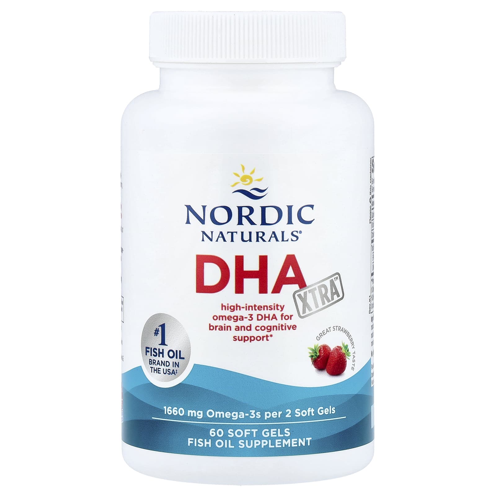 768990017452 - Nordic Naturals Dha Xtra 1000 Mg - Strawberry 60 Sgls - Threeleaf Wellness Club 768990017452 - Nordic Naturals DHA Xtra 1000 mg - Strawberry, 60 sgls