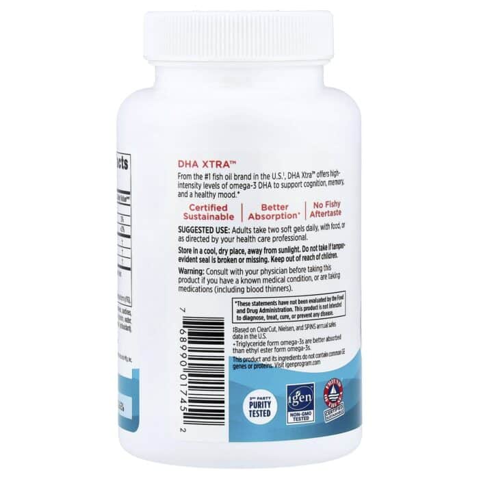 768990017452 - Nordic Naturals DHA Xtra 1000 mg - Strawberry, 60 sgls - gallery image 4