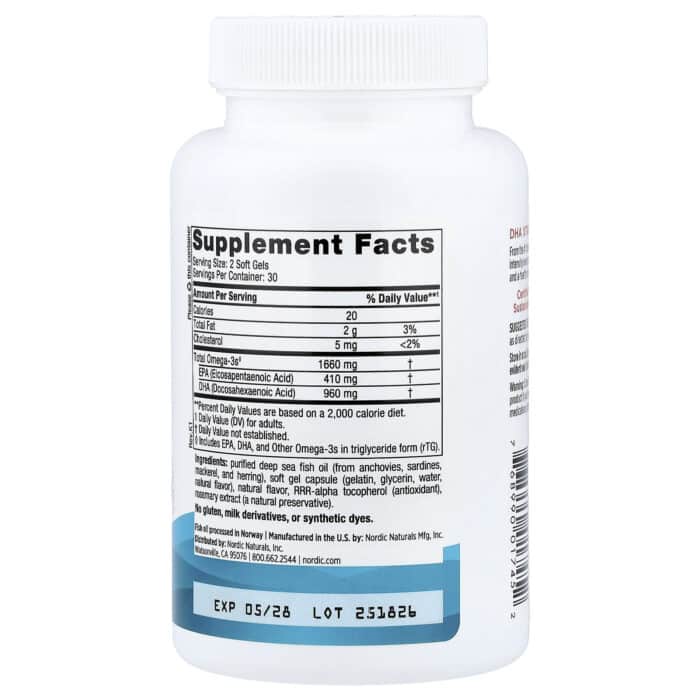768990017452 - Nordic Naturals DHA Xtra 1000 mg - Strawberry, 60 sgls - gallery image 6