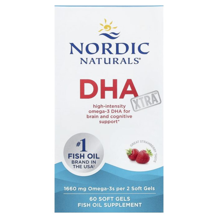 768990017452 - Nordic Naturals DHA Xtra 1000 mg - Strawberry, 60 sgls - gallery image 9