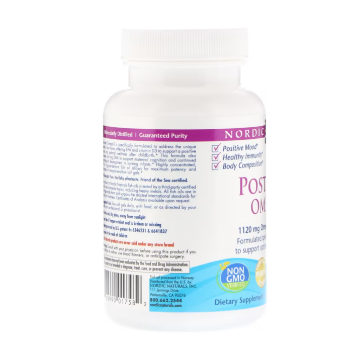 768990017582 - Nordic Naturals Postnatal Omega-3 - Lemon, 60 sgls. - gallery image 9