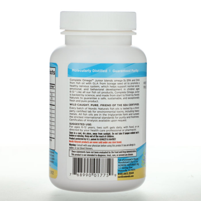 768990017759 - Nordic Naturals Complete Omega Junior 500 mg - Lemon, 90 sgls. - gallery image 7