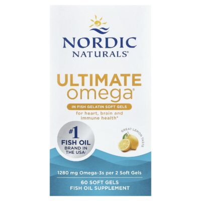 768990017971 - Nordic Naturals Ultimate Omega 1000 mg Fish Gelatin - Lemon, 60 sgls