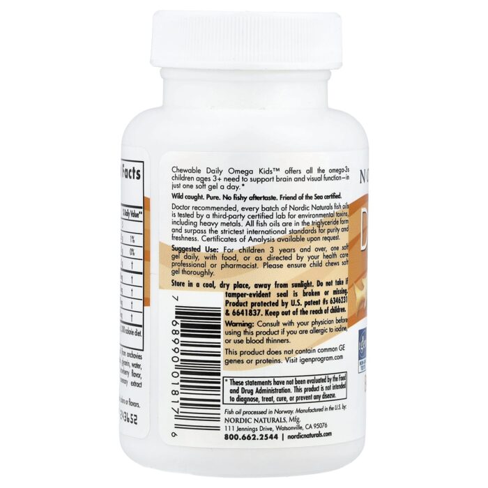 768990018176 - Nordic Naturals Daily Omega Kids - Strawberry, 30 sgls - gallery image 4