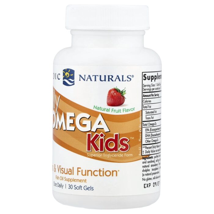 768990018176 - Nordic Naturals Daily Omega Kids - Strawberry, 30 sgls - gallery image 8