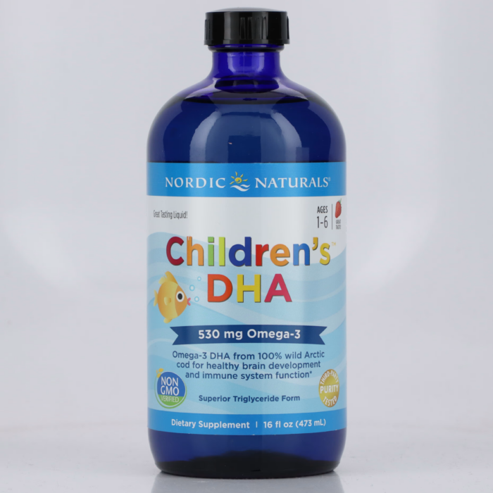 768990027246 - Nordic Naturals Children's DHA Arctic Cod Liver Oil - Strawberry, 473 ml. - gallery image 7