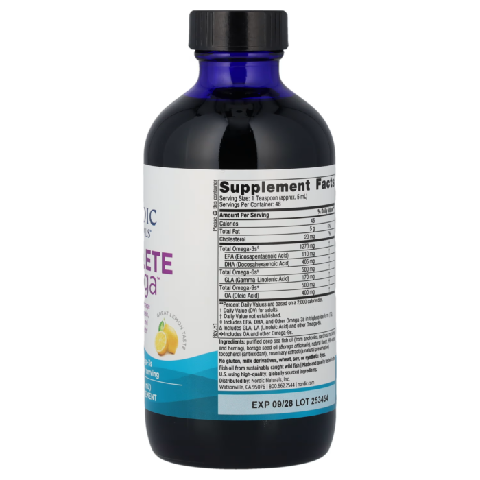 768990027734 - Nordic Naturals Complete Omega Liquid - Lemon, 237 ml. - gallery image 10