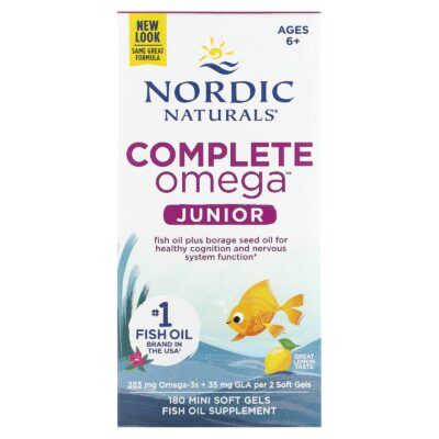 768990027758 - Nordic Naturals Complete Omega Junior 500 mg - Lemon, 180 sgls