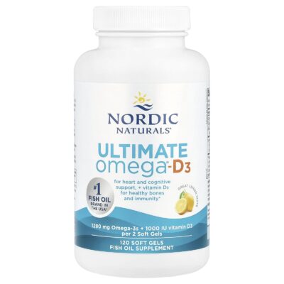 768990027949 - Nordic Naturals Ultimate Omega-D3 1000 mg - Lemon, 120 sgls