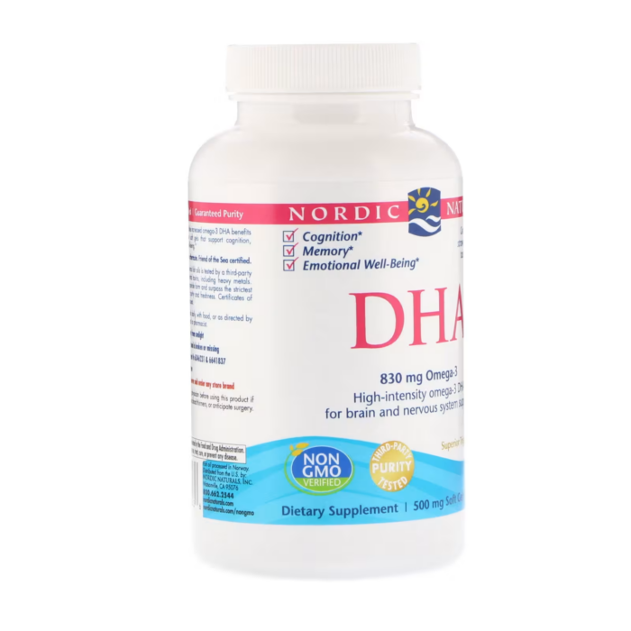 768990037436 - Nordic Naturals, DHA 500 mg - Strawberry, 180 sgls. - gallery image 4