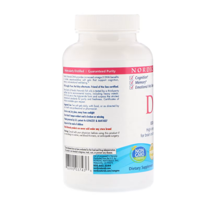 768990037436 - Nordic Naturals, DHA 500 mg - Strawberry, 180 sgls. - gallery image 5