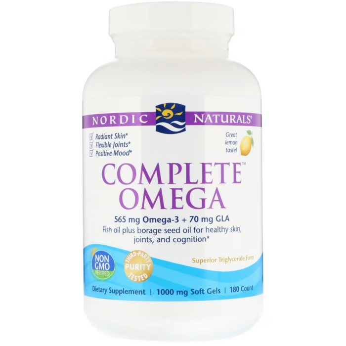 768990037702 - Nordic Naturals, Complete Omega 1000 mg - Lemon, 180 sgls. - gallery image 3