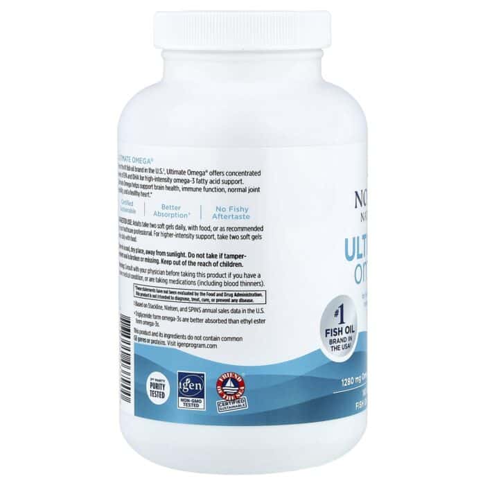 768990037900 - Nordic Naturals Ultimate Omega 1000 mg - Lemon, 180 sgls - gallery image 3