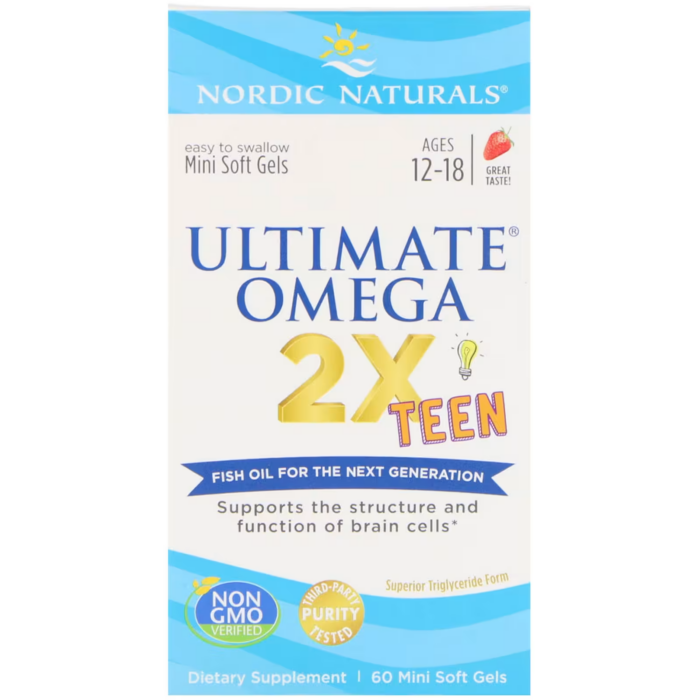 768990061103 - Nordic Naturals, Teen, Ultimate Omega 2X, Ages 12+, Strawberry, 60 Mini Soft Gels - gallery image 4