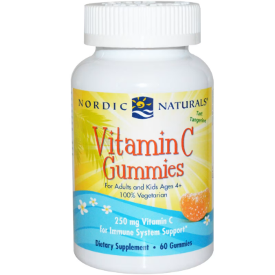 768990301605 - Nordic Naturals Vitamin C gums 250 mg - Tart Tangerine, 60 gums.
