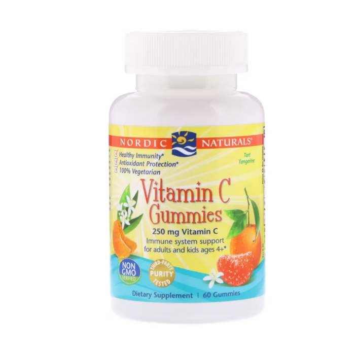 768990301605 - Nordic Naturals Vitamin C gums 250 mg - Tart Tangerine, 60 gums. - gallery image 5