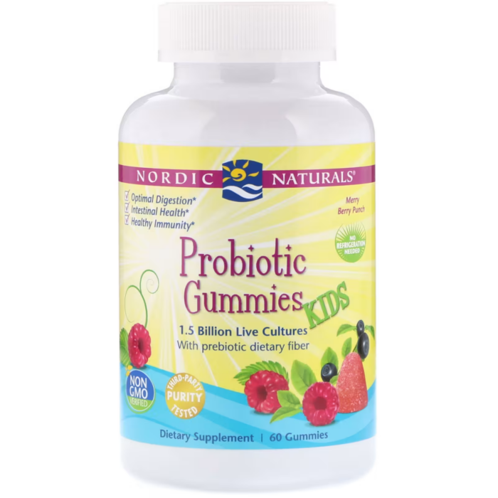 768990301704 - Nordic Naturals Probiotic gums KIDS - Merry Berry Punch, 60 gums. - gallery image 3