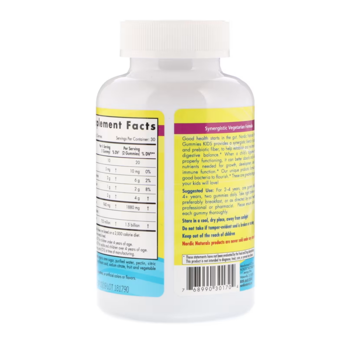 768990301704 - Nordic Naturals Probiotic gums KIDS - Merry Berry Punch, 60 gums. - gallery image 9